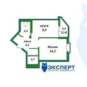  38.4 м2