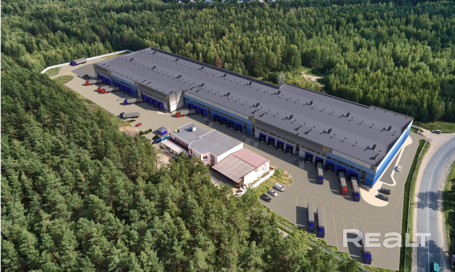 Продаж нового складского помещения с офисом. Склад 2126,4 м.кв, офис 344,2 м.кв, общ.им 45.69 м.кв. Всего 2517 м.кв. Отапливаемый (климат контр). Свет , Вода , Канализация. Все управление с планшета. Ворота с перегрузочной платформой 4 шт в т.ч. 2 шт под еврофуры, 2шт под мелкий и среднетоннажный трансопрт. До 100Кв выделенной мощности. Возможность размещение подзарядных станций для техники и авто. Офисные помещения свободной планировки. Туалеты, душевые. Серверная. Оптоволокно. Телефония. – pohled 6