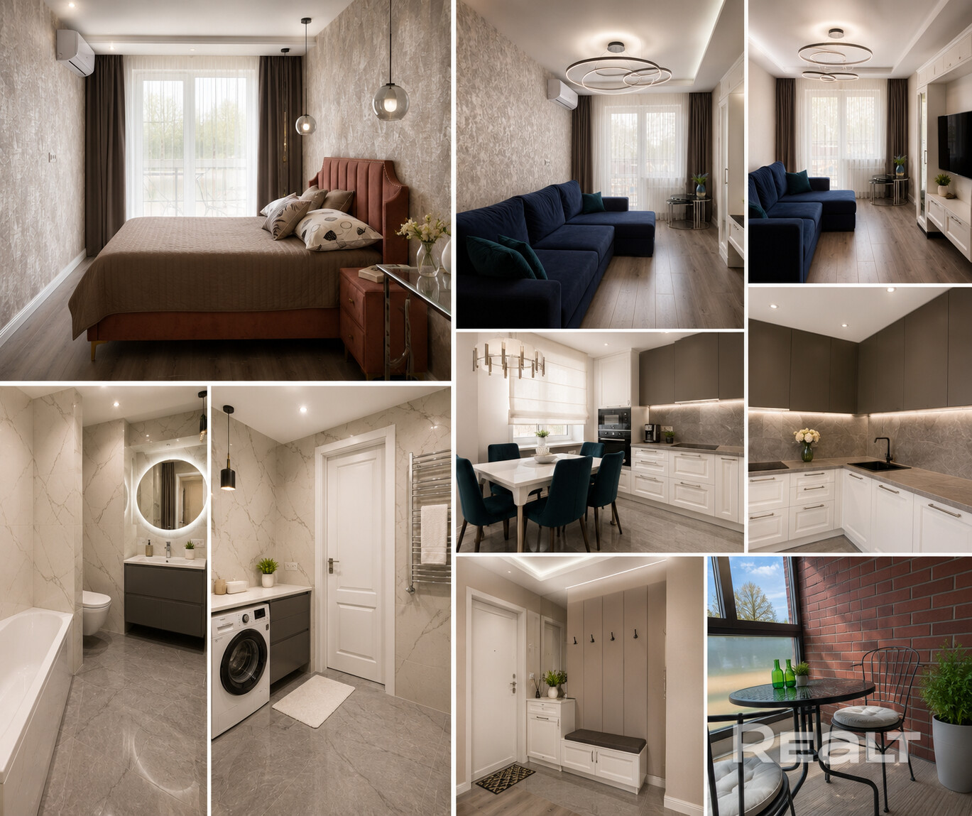 Просторная 4-комнатная квартира общей площадью 112,4 м² с террасой. Функциональная планировка: кухня-гостиная, три спальни, гардеробные, просторная ванная комната. Выполнен качественный дизайнерский ремонт с использованием современных материалов. Отличный вариант для комфортного проживания семьи. Удобное расположение, развитая инфраструктура района. - Mehr