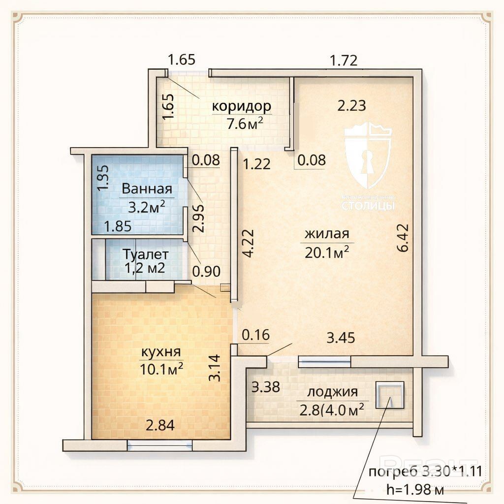 Apartment in Minsk, Minsk-Svet, Kastrychnitski rayon - View 3
