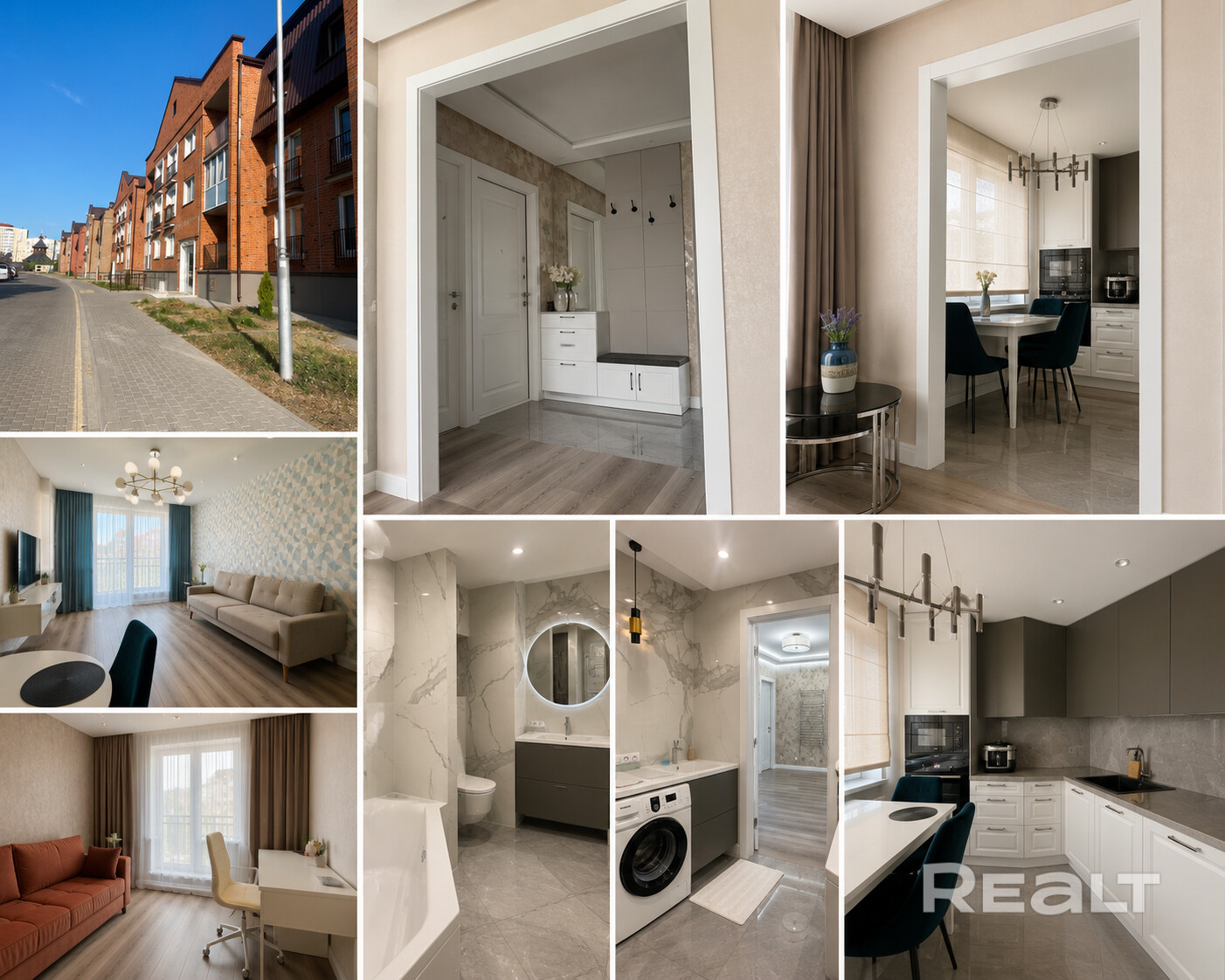 Просторная 4-комнатная квартира общей площадью 112,4 м² с террасой. Функциональная планировка: кухня-гостиная, три спальни, гардеробные, просторная ванная комната. Выполнен качественный дизайнерский ремонт с использованием современных материалов. Отличный вариант для комфортного проживания семьи. Удобное расположение, развитая инфраструктура района. - Ansicht 5