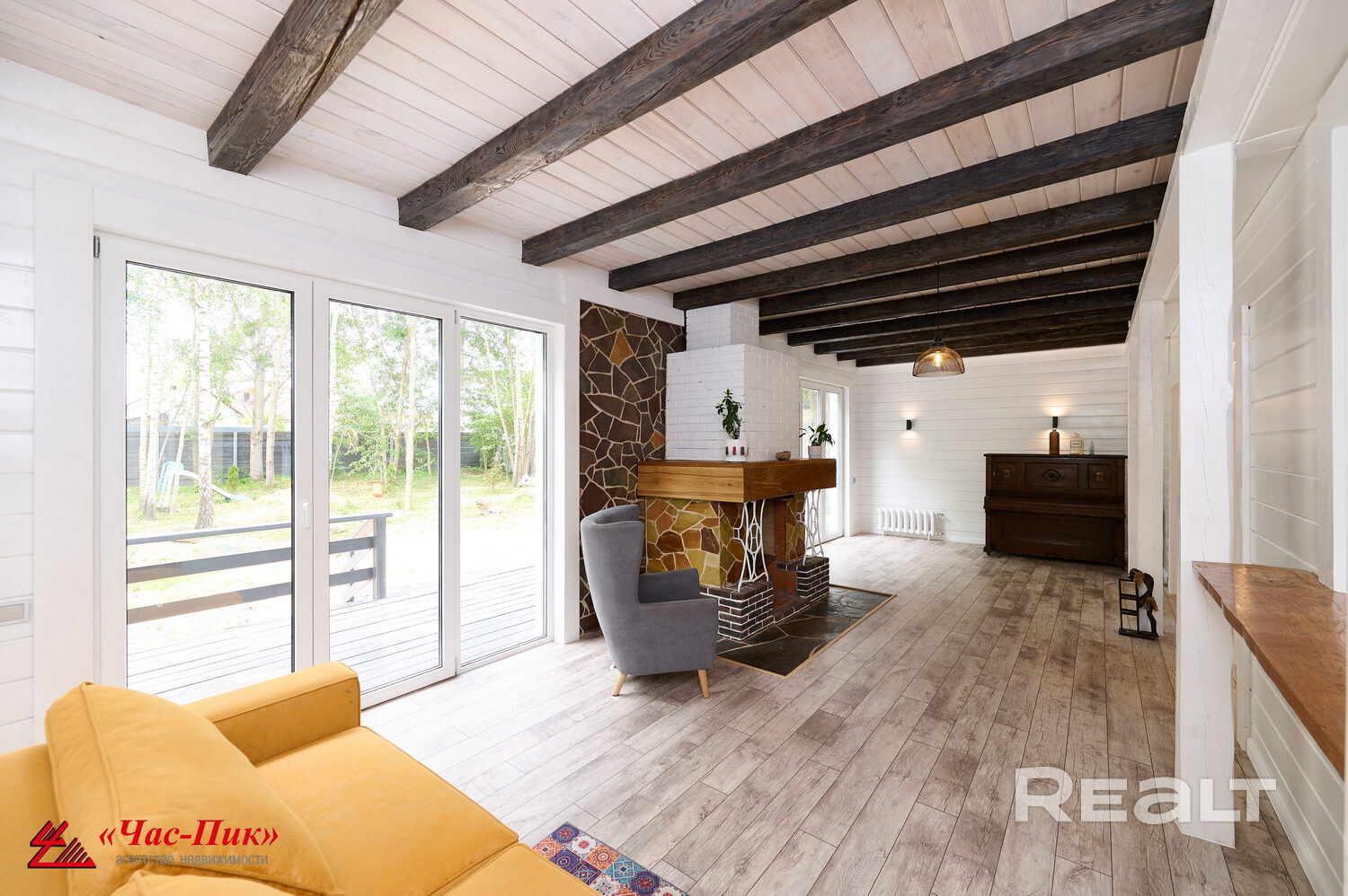 Эксклюзивный “Oak House” с собственным лесом на участке в престижном коттеджном посёлке "Колодищи" - Widok 6