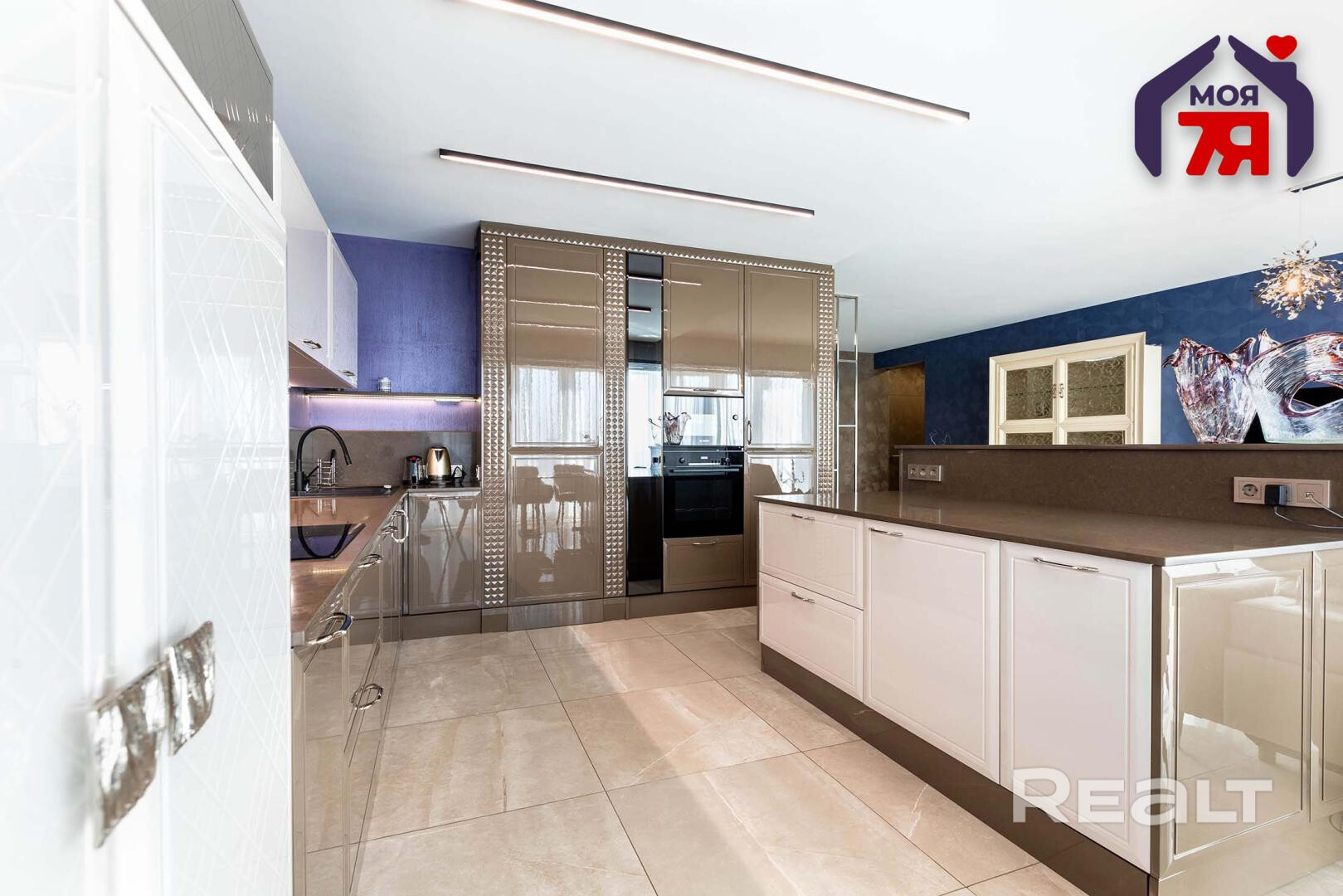 Стильная 4-комнатная квартира с дизайнерским ремонтом - Mehr