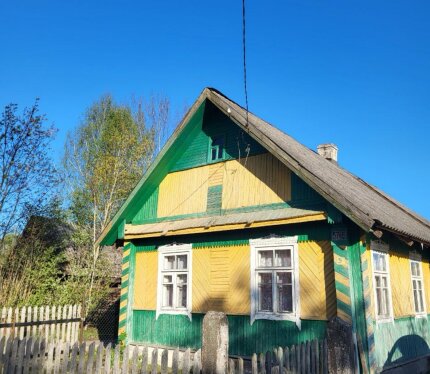 Дом находится на центральной улице, в самом начале деревни. До дома дорога асфальтирована. Отопление печное, газ от баллона. 