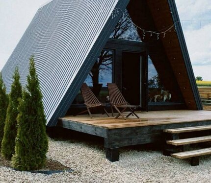A-frame дом, 9 соток в деревне, 30 км от Минска