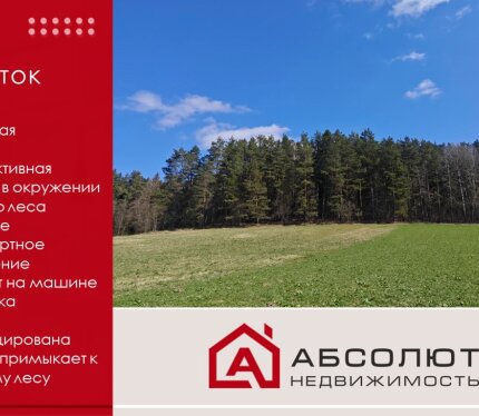 Продается просторный земельный участок возле леса в деревне Вяча!