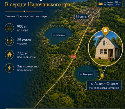 Нарочанский край - Дом в д. Азарки-Старые Мядельского района