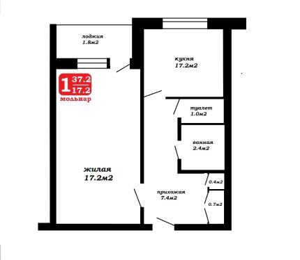 Продается однокомнатная квартира с ремонтом