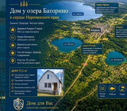 Нарочанский край - Дом в д. Азарки-Старые Мядельского района