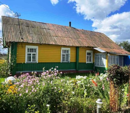 Асфальтированная дорога до самого дома. В деревне проведена новая линия электропередачи, так что возможно электроотопление. 3 раза в неделю автолавка. В 1 км от дома агрогородок Энергия, где есть магазин, почта, ФАП. В школу автобус организованно возит де
