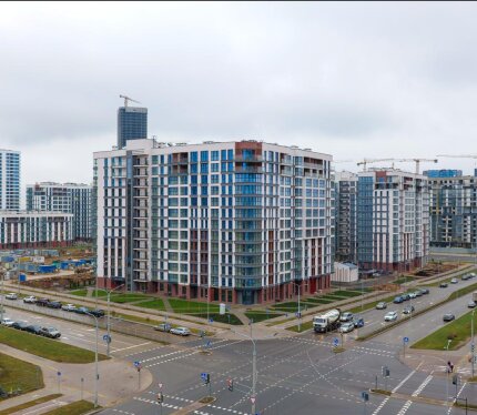 Квартира свободной планировки в парковой зоне на 12 этаже с открытой террасой.