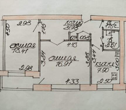 2-комнатная квартира на Московском, 64