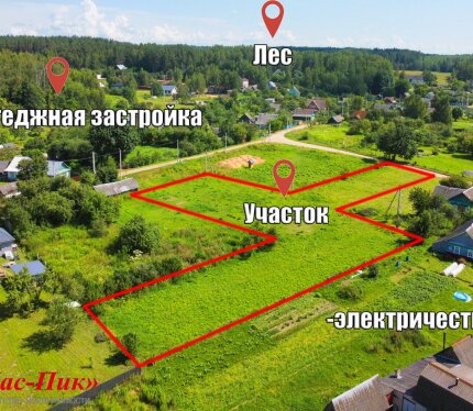 Просторный участок 31,5 соток в коттеджной застройке д.Малое Залужье; лес; "Курган Славы"